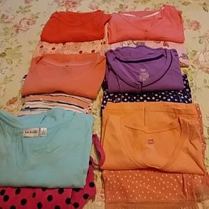Six pajama sets